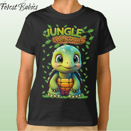 Camiseta Black Tortoise Cute Turtle Animal Cartoon Graphic