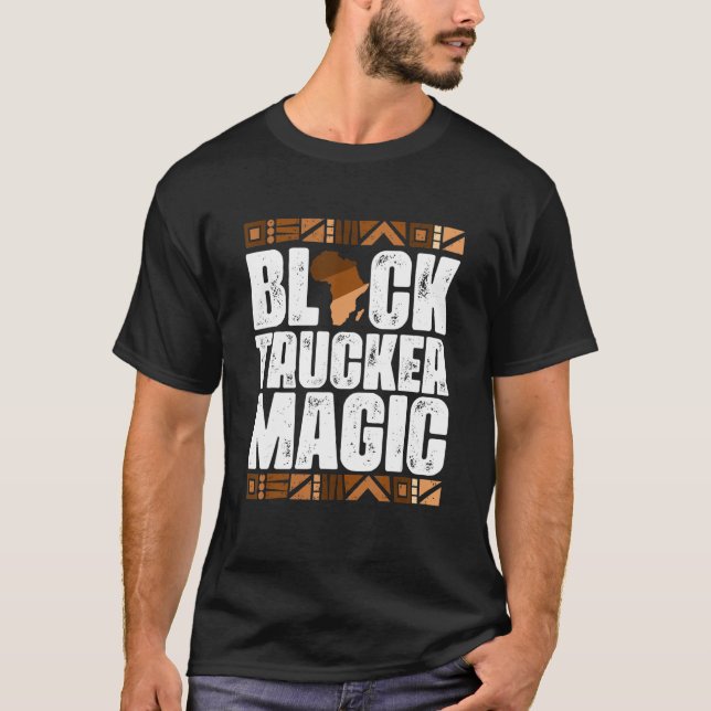 Camiseta Black Trucker Magic Black History Mono BLM (Anverso)