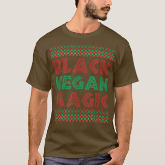 Camiseta Black Vegan Magic Vegetarian Afro Orgullo Negro