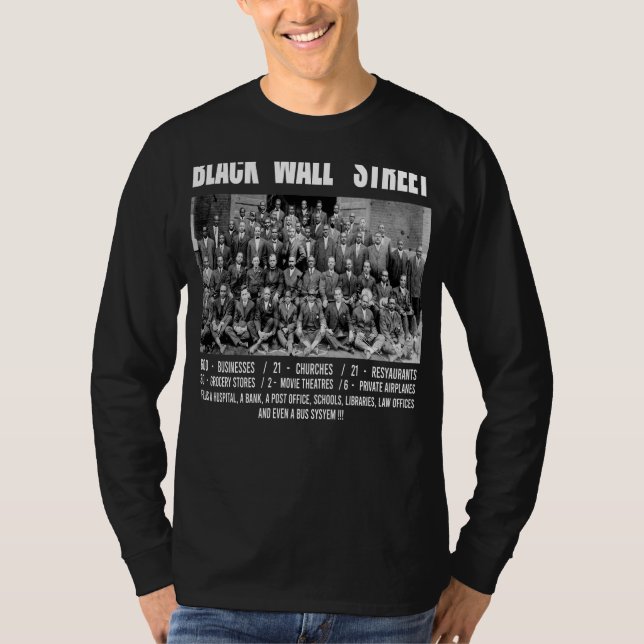 Camiseta Black Wall Street Greenwood Tulsa Oklahoma Black (Anverso)