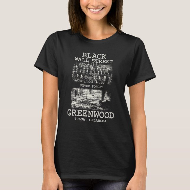 Camiseta Black Wall Street Tulsa Oklahoma Black History (Anverso)