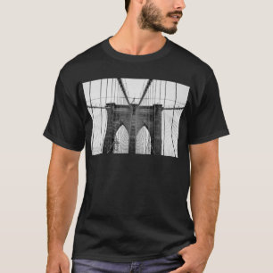 Camiseta Black White Brooklyn Bridge Nueva York