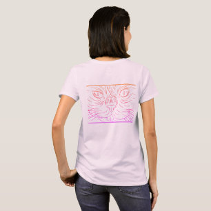 Camiseta Black@White Gato para mujer