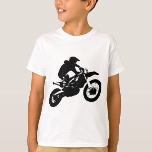 Camiseta Black White Pop Art Motocross Motoryle Sport