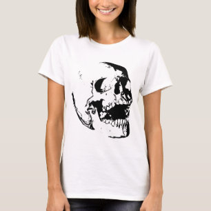 Camiseta Black White Skull