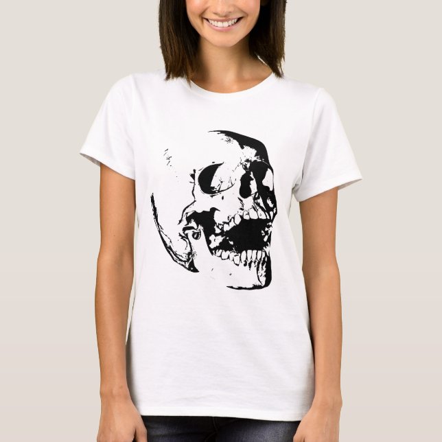 Camiseta Black White Skull (Anverso)