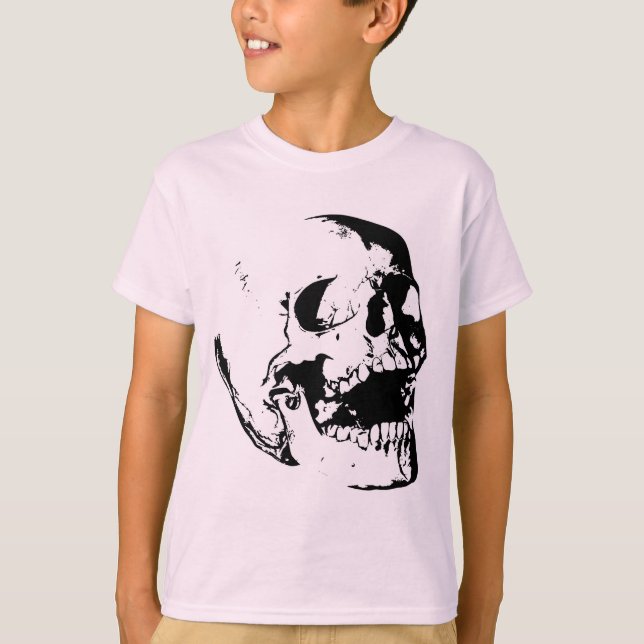 Camiseta Black White Skull (Anverso)