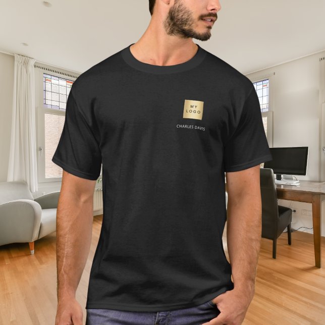 Camiseta Black white team name logo business (Subido por el creador)