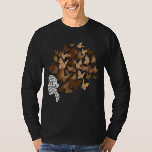 Camiseta Black Woman Afro Butterfly Guay Black History Mont