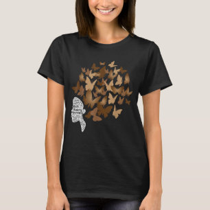 Camiseta Black Woman Afro Butterfly Guay Black History Mont