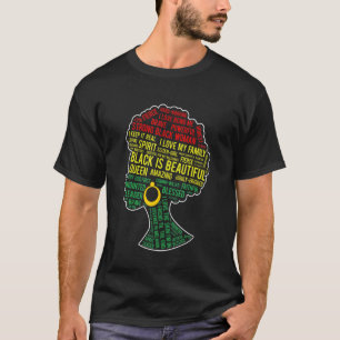 Camiseta Black Woman Is Beautiful History Month Word Typogr