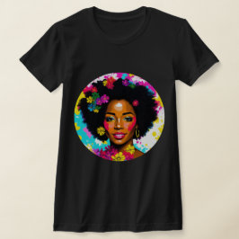 Camiseta Black Woman Pop Art Multicolor