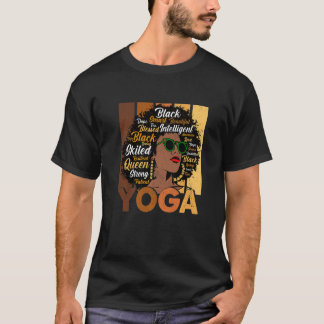 Camiseta Black Woman Yoga Afro Melanin Cool Black History M