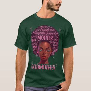 Camiseta Black Women Godmother Mom African American Happy M