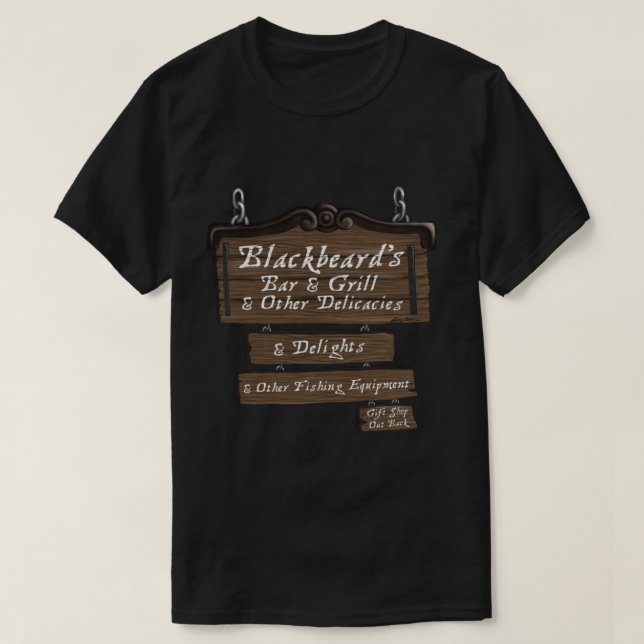 Camiseta Blackbeard’s Bar and Grill   (Diseño del anverso)