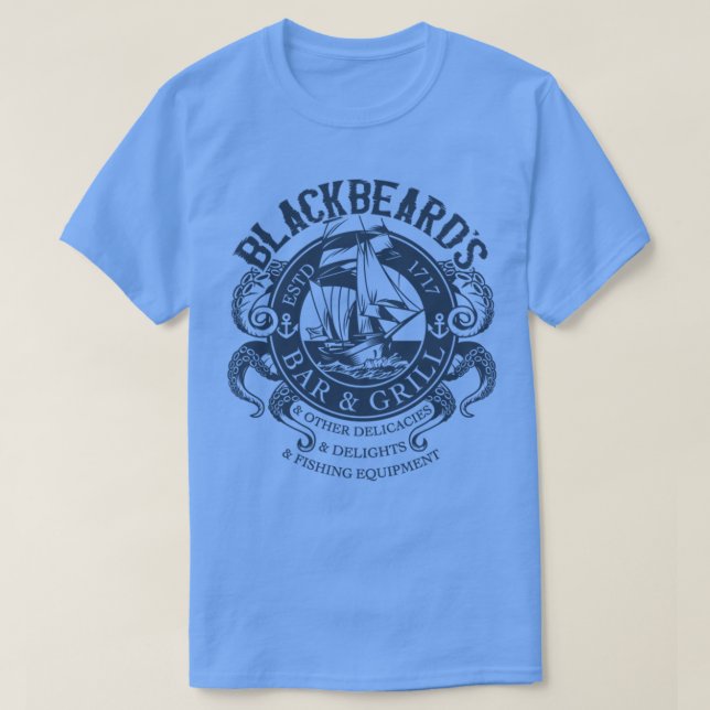Camiseta Blackbeards Bar Grill TShirt (Diseño del anverso)