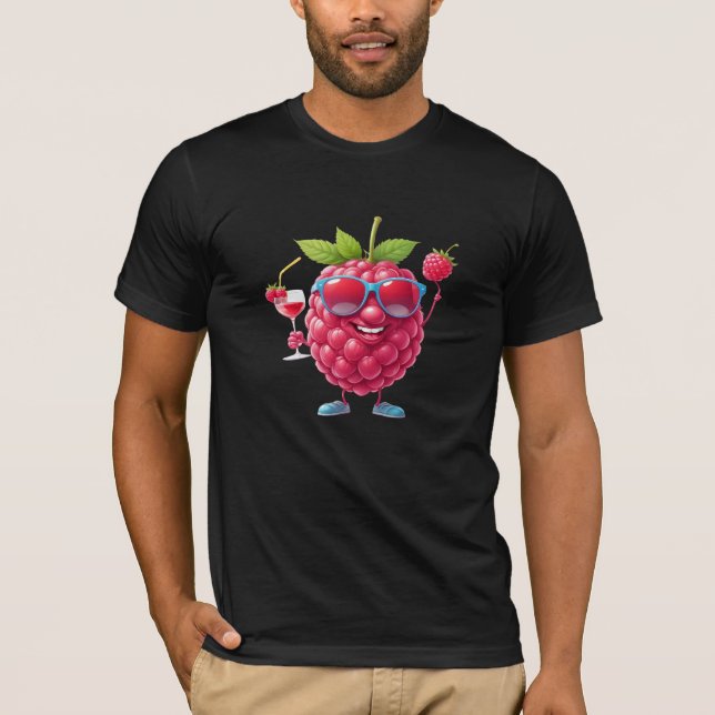 Camiseta Blackberry Fun vacaciones alegres bebida tropical (Anverso)