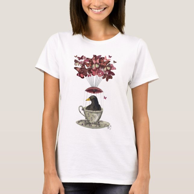 Camiseta Blackbird En Teacup (Anverso)