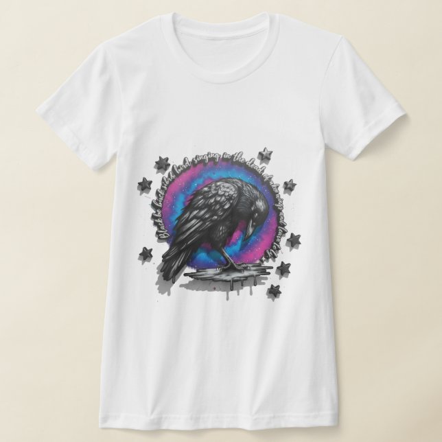 Camiseta "Blackbird Singing" Graphic Tee - Expressive 3D Gr (Distribución)