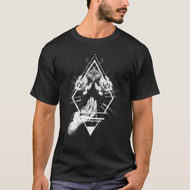 Camiseta Blackcraft All Seye Insect Moth Hamsa Hands (Anverso)