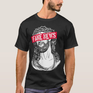 Camiseta Blackcraft Anti-Christian Fake News Funny Jesus At