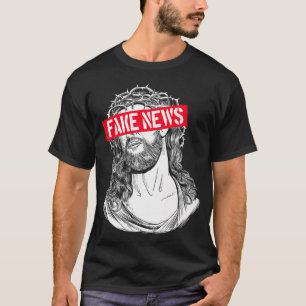 Camiseta Blackcraft Anti-Christian Fake News Funny Jesus At
