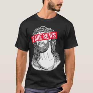 Camiseta Blackcraft Anti-Christian Fake News Funny Jesus At