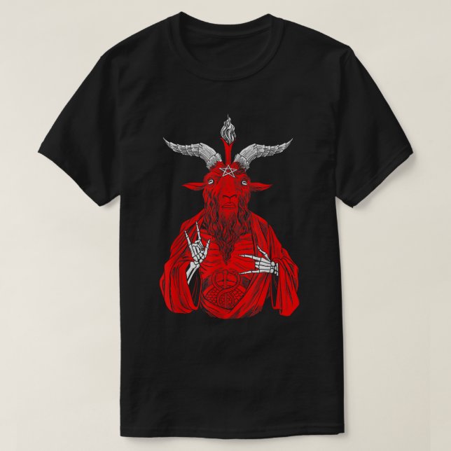 Camiseta Blackcraft AntiChrist Goat Satan Baphome para Athe (Diseño del anverso)