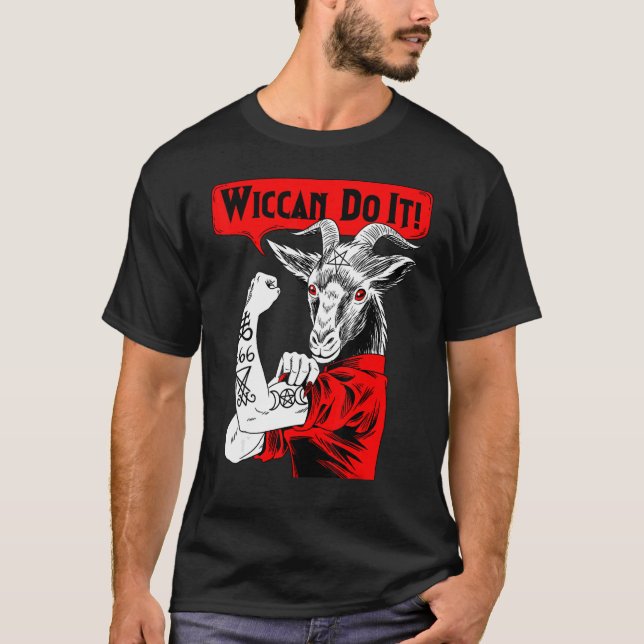 Camiseta Blackcraft Baphomet Wiccan Do It Satanic Feminist  (Anverso)