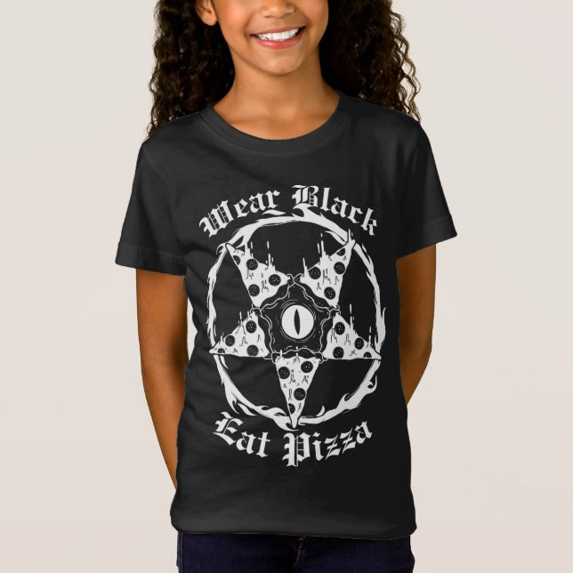 Camiseta Blackcraft Usar Pizza de Comida Negra Baphomez Pen (Anverso)