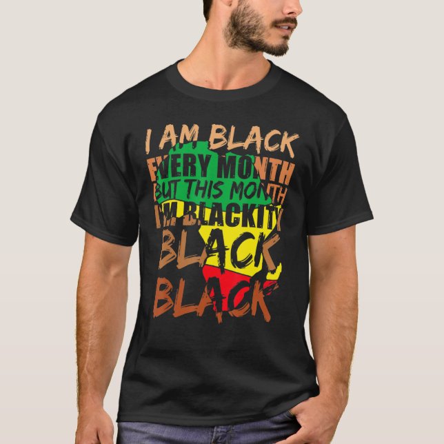 Camiseta Blackity Black Every Month Black History BHM Afric (Anverso)