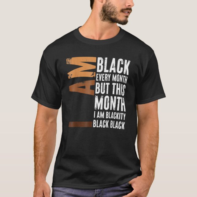 Camiseta Blackity Black Every Month Black History BHM Afric (Anverso)
