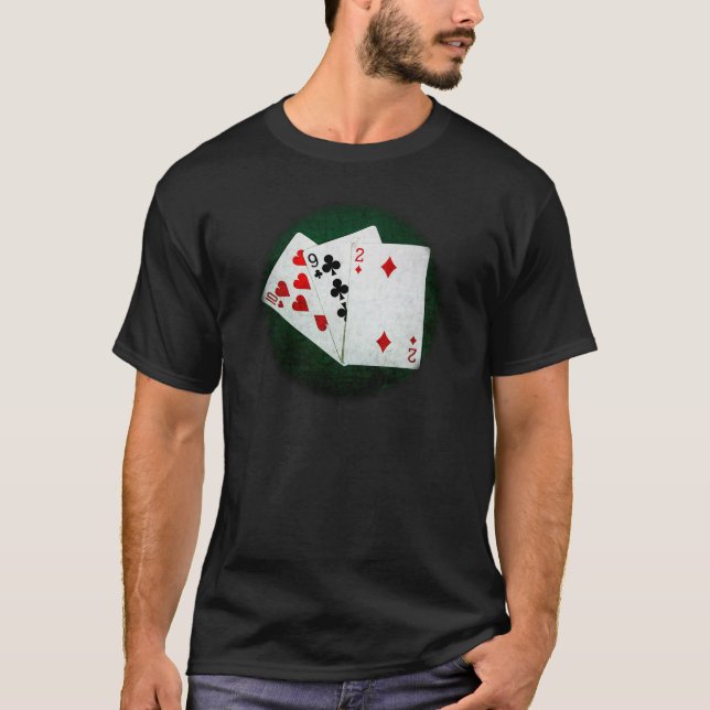 Camiseta Blackjack 21 punto - Diez, Nueve, Dos (Anverso)