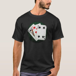Camiseta Blackjack 21 punto - Reina, siete, cuatro