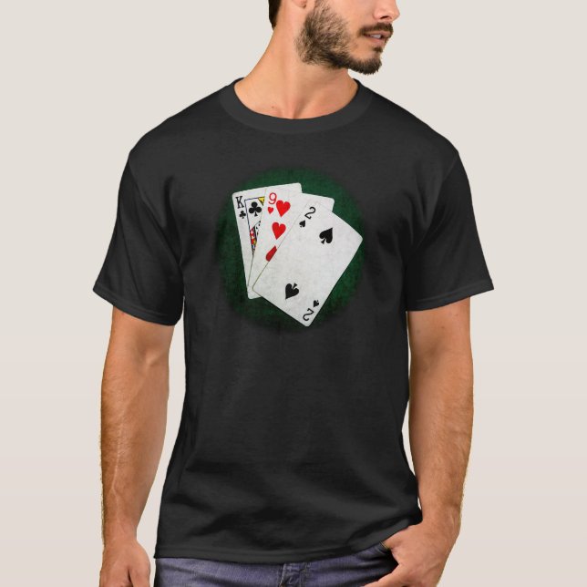 Camiseta Blackjack 21 punto - Rey, Nueve, Dos (Anverso)