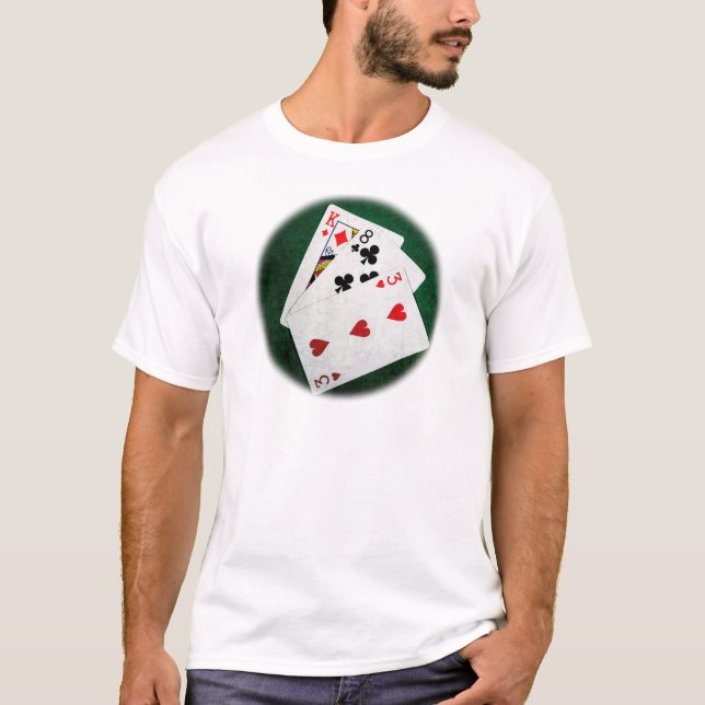 Camiseta Blackjack 21 punto - Rey, ocho, tres (Anverso)