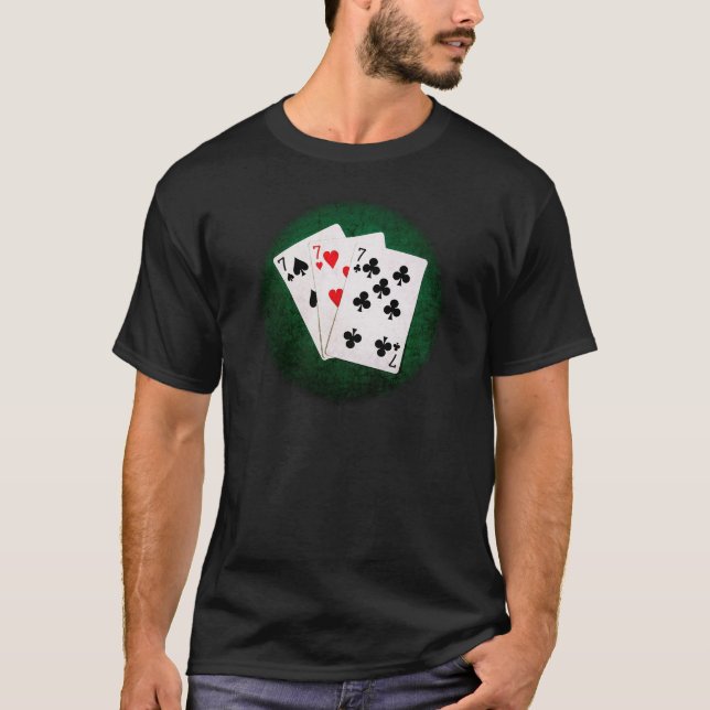 Camiseta Blackjack 21 - Siete, Siete, Siete (Anverso)