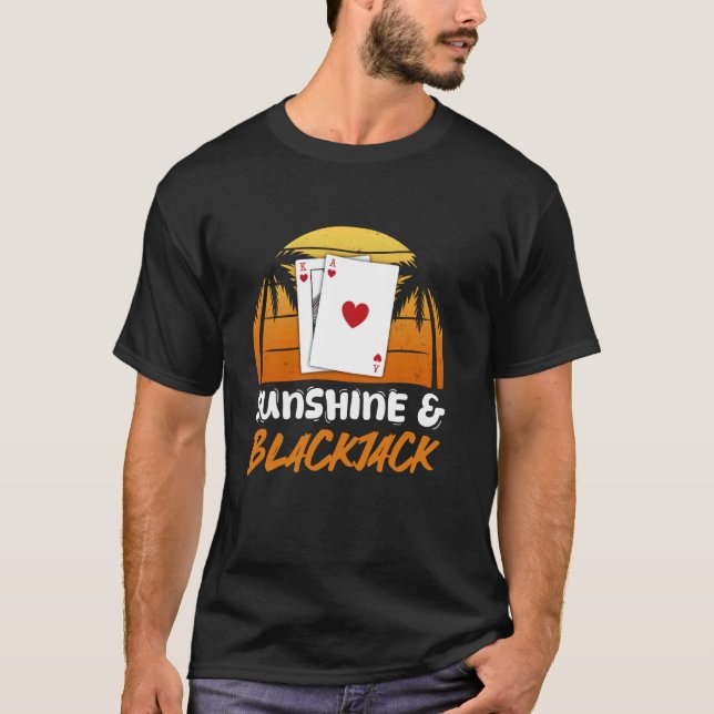 Camiseta Blackjack Casino SUNSHINE Y BLACKJACK Vegas Vint (Anverso)