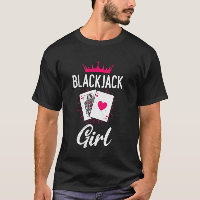 Camiseta BLACKJACK CHICA Blackjack Tarjetas Jugador Blackja (Anverso)