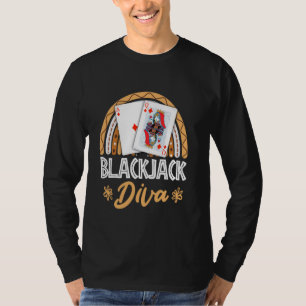 Camiseta BLACKJACK DIVA Card Player Blackjack Casino Mujere