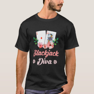 Camiseta BLACKJACK DIVA Card Player Blackjack Casino Mujere