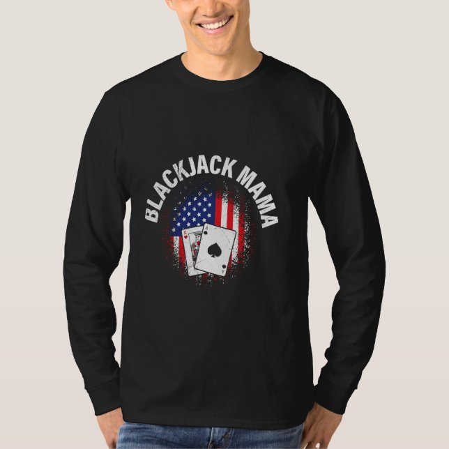 Camiseta BLACKJACK MAMA Casino Jugador de cartas Blackjack  (Anverso)