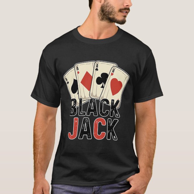 Camiseta Blackjack Player Gambler 21 Card Casino (Anverso)