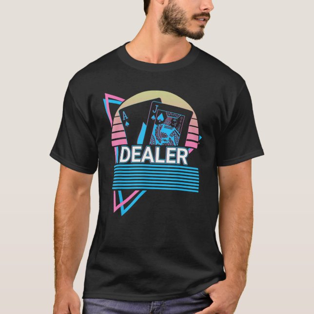 Camiseta Blackjack Retro Dealer (Anverso)