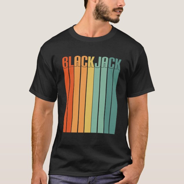 Camiseta Blackjack Retro Vintage 70s Gambling Casino Blackj (Anverso)