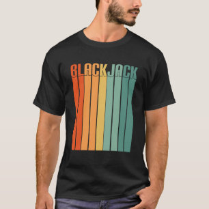 Camiseta Blackjack Retro Vintage Casino de juegos de azar B