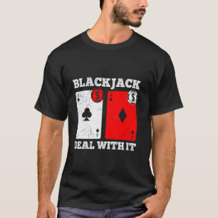 Camiseta BLACKJACK TRAAL CON TI Funny Blackjack Cards Play