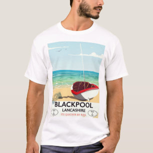 Camiseta Blackpool, lancashire, poster ferroviario