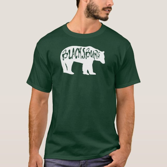 Camiseta Blacksburg Virginia Bear (Anverso)