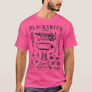 Camiseta Blacksmith Anvil Y Herramientas Dibujo De Patentes